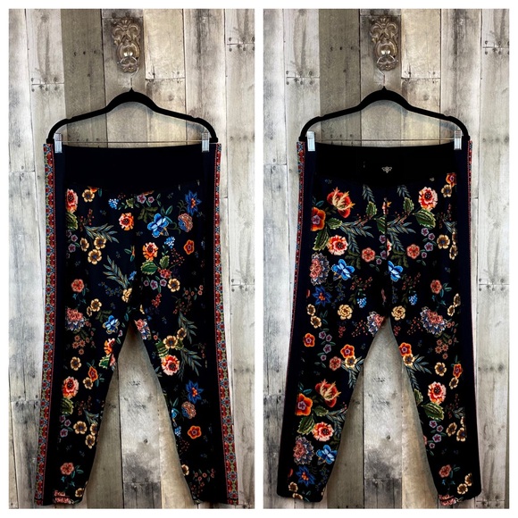 Johnny Was Ardell High Waist Sculpting Legging in Black Multi Size XXL. - Picture 12 of 16